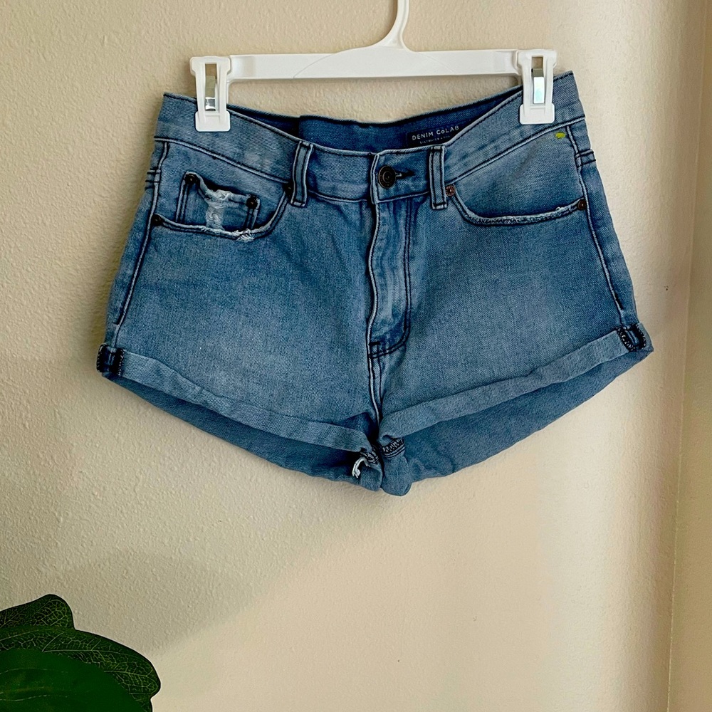 Denim Collab Shorts Size 26. Light Wash